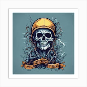 Skeleton Skull Art Print