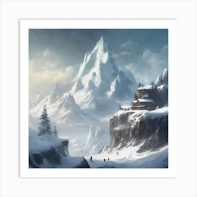 Snowy Mountains Art Print