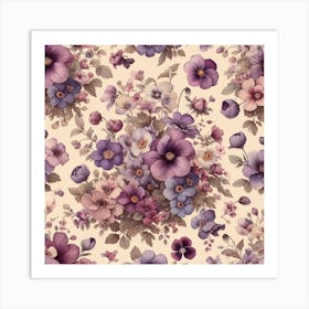 Violets 10 Art Print