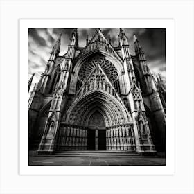 Cathedral In Black And White Art Print