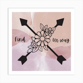 Find Your Way quotes #motivation #wallart Art Print