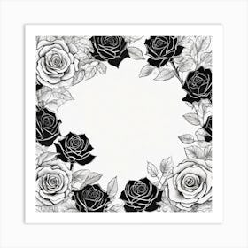 Black Roses 13 Art Print