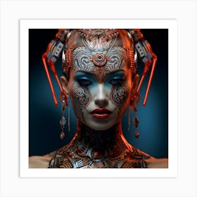 Futuristic Woman 15 Art Print