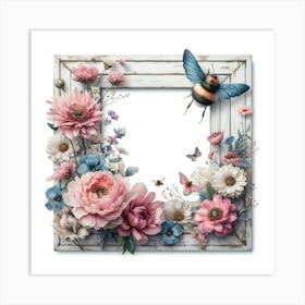 Frame With Flowers 2 Art Print