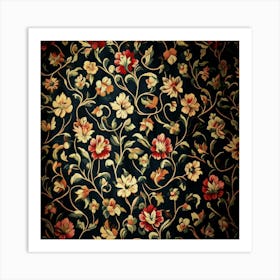 Floral Wallpaper Art 7 Art Print