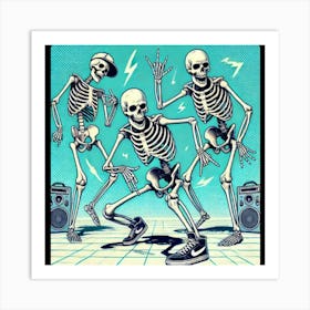 Skeleton Dancers 5 Art Print