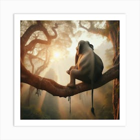 Elephant In The Forest 1 Art Print