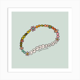Capricorn Friendship Bracelet Art Print
