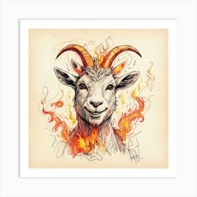 Goat Art 1 Art Print