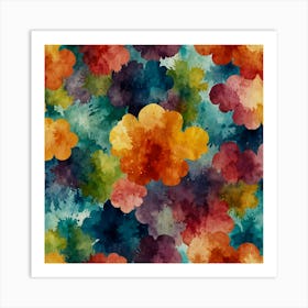 Watercolor Flowers 1 Art Print