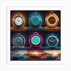 Clocks Collection Art Print