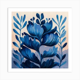 Blue Hibiscus Art Print