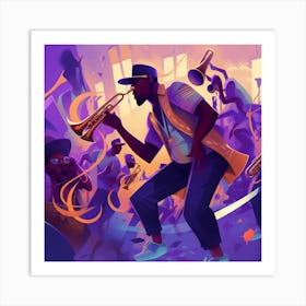 Jazz Music Illustration Art Print