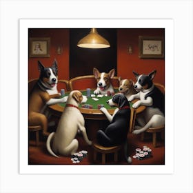 Dogs Playing Poker Art Print