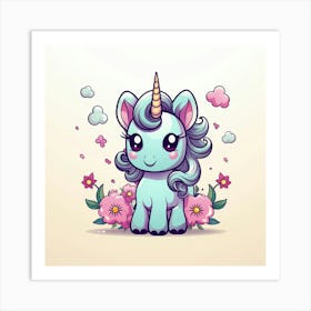 Cute Unicorn 44 Art Print