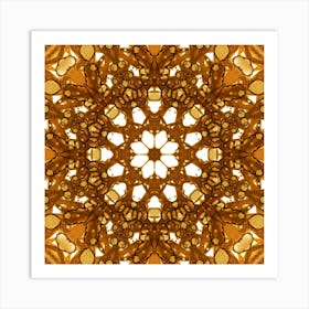 Abstract Coffee Mandala Art Print