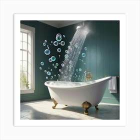 Bathroom With Bubbles Art Print