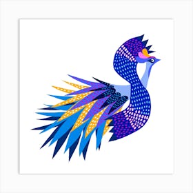 Peacock Bird of Paradise Art Print