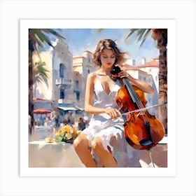 Cellist Art Print