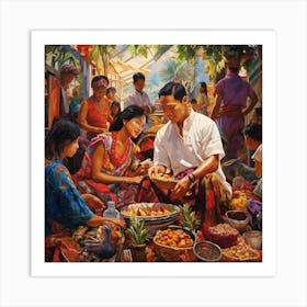 Asian Market 1 Art Print