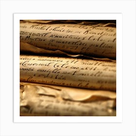 Old Manuscripts 10 Art Print