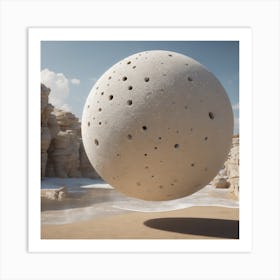 Sphere In The Sand Art Print