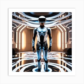 Futuristic Man In Futuristic Suit 14 Art Print