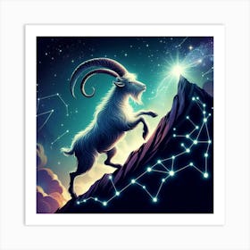 Goat In The Sky 5 Art Print