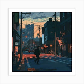 A Free Running Lofi Illustration 1719335432 4 Art Print