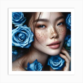Blue Roses 2 Art Print