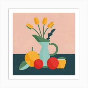 Tulips In A Vase Art Print