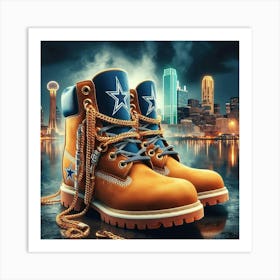 Dallas Cowboys Boots Art Print