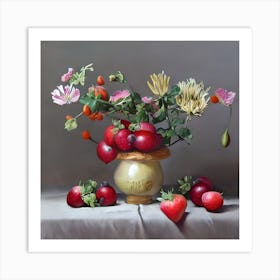 Fruit And Flowers Art Print