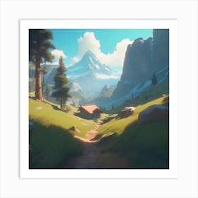 Mountain Scene 13 Art Print