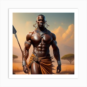 African Warrior 2 Art Print