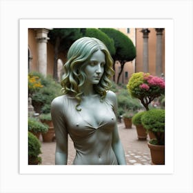 Statue Of A Woman Art Print