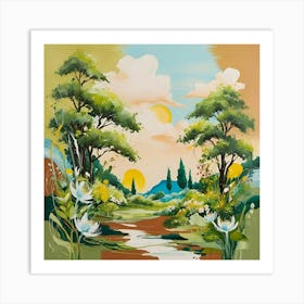 Landscape Painting 25 Art Print