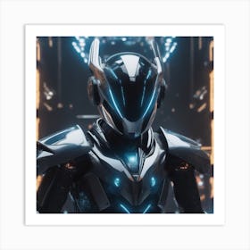 Futuristic Man In Futuristic Suit Art Print