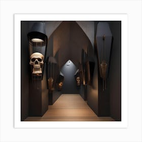 HANGING COFFINS Art Print