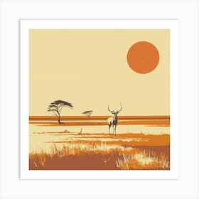 Antelope In The Savannah Art Print