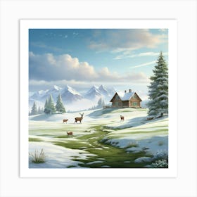 Winter Landscape 3 Art Print