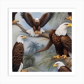 Bald Eagles Art Print