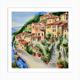 Tuscan Village Art Print