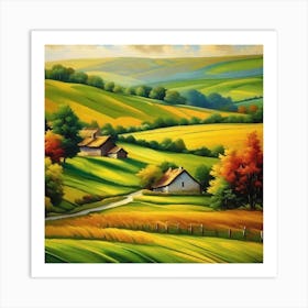 Autumn In The Countryside 1 Art Print