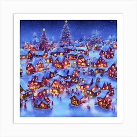 Christmas Village Art Print