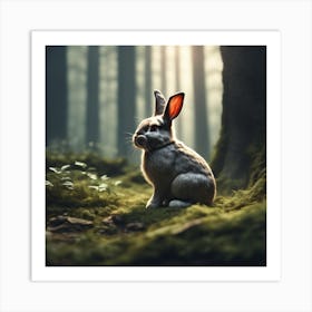 Rabbit In The Forest 43 Art Print