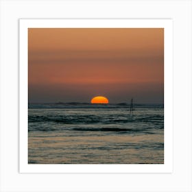 Sunset Over The Ocean 1 Art Print