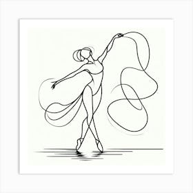 In move, line draw Art Print