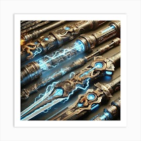 A Detailed View Of Energy Weapons Used By The Shen Art Print