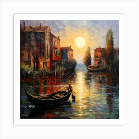 Azure Echoes: Monet's Italian Tapestry Art Print